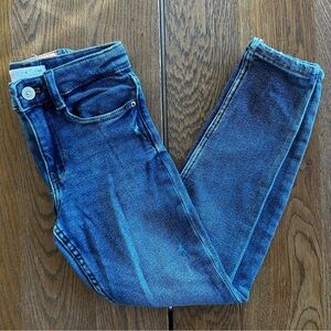 Zara Girls Distressed Denim Jeans Navy Blue | Size 9